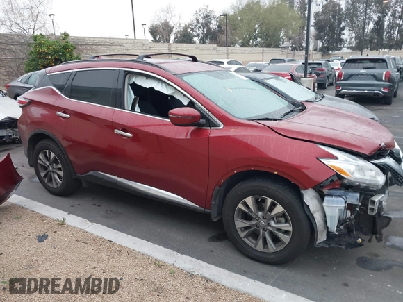 2017 Nissan Murano S with VIN 5N1AZ2MG9HN107961, listed as a IAAI auction lot 41838283 with 51,455 mi miles and . Bid and sale history available at carsss.com. Image 14.