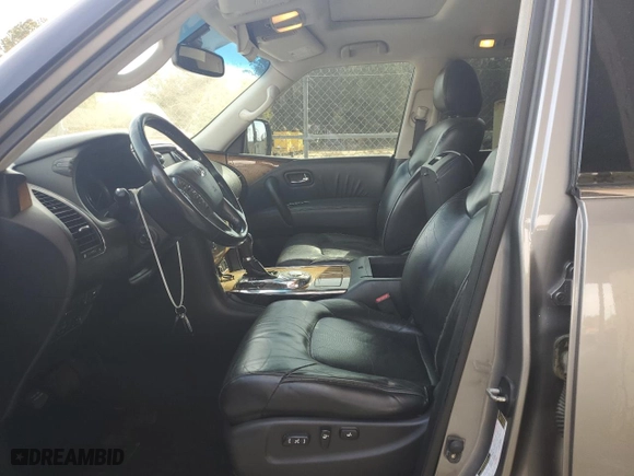 2011 Infiniti QX56 7-passenger with VIN JN8AZ2NF7B9502882, listed as a Copart auction lot 50631245 with 284,278 mi miles and Salvage Title. Bid and sale history available at carsss.com. Image 7.