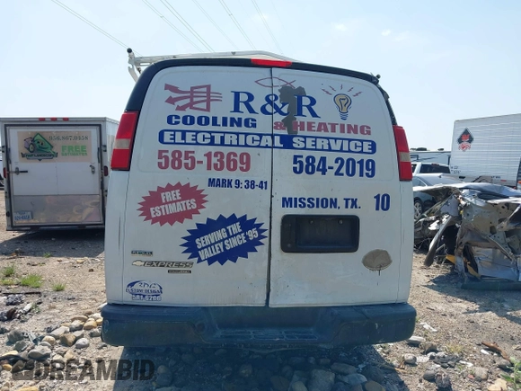 2011 Chevrolet Express Cargo with VIN 1GCWGGCA2B1129681, listed as a IAAI auction lot 42108056 with Not provided miles and . Bid and sale history available at DreamBid. Image 16.