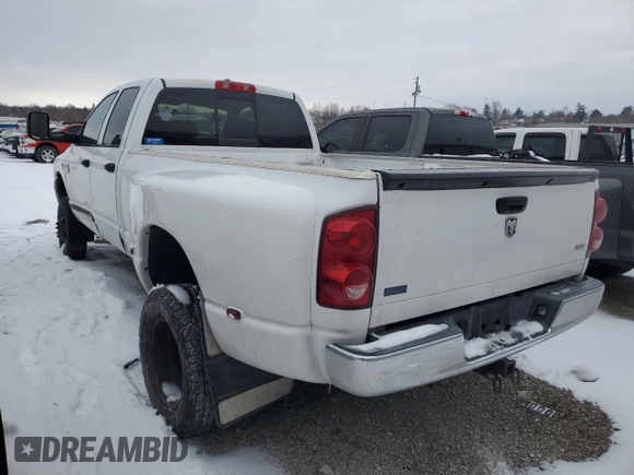 2007 Dodge 3500 SLT with VIN 3D7MX48A37G784946, listed as a Copart auction lot 44722485 with 386,813 mi miles and Salvage title. Bid and sale history available at DreamBid. Image 2.