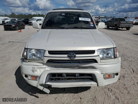 2002 Toyota 4Runner Limited with VIN JT3GN87RX29000884, listed as a Copart auction lot 74756124 with 201,069 mi miles and Clean Title. Bid and sale history available at carsss.com. Image 5.