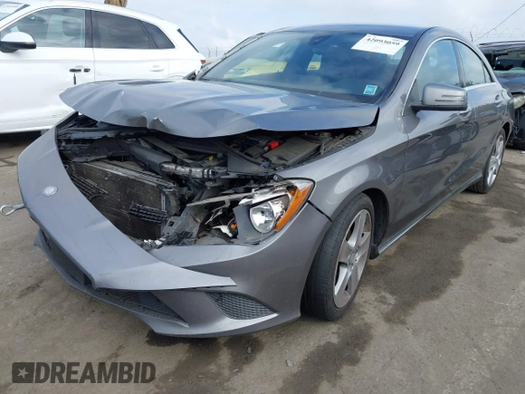 2016 Mercedes-Benz CLA with VIN WDDSJ4EB4GN376095, listed as a IAAI auction lot 42093059 with 116,821 mi miles. Bid and sale history available at carsss.com. Image 2.