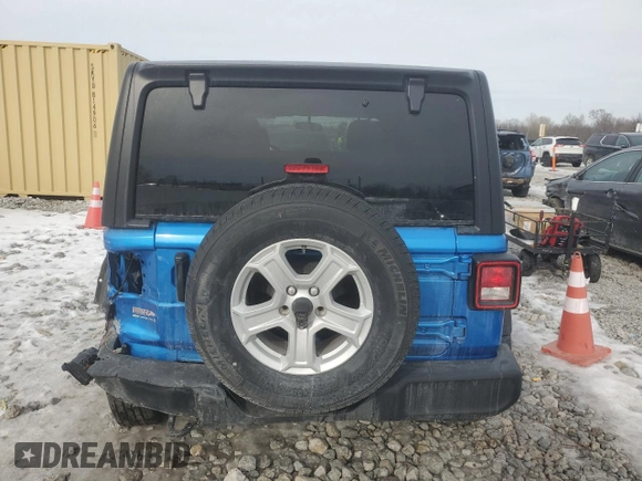 2023 Jeep Wrangler Sport S with VIN 1C4HJXDN5PW573692, listed as a Copart auction lot 42982875 with 25,584 mi miles and Salvage Title. Bid and sale history available at DreamBid. Image 6.