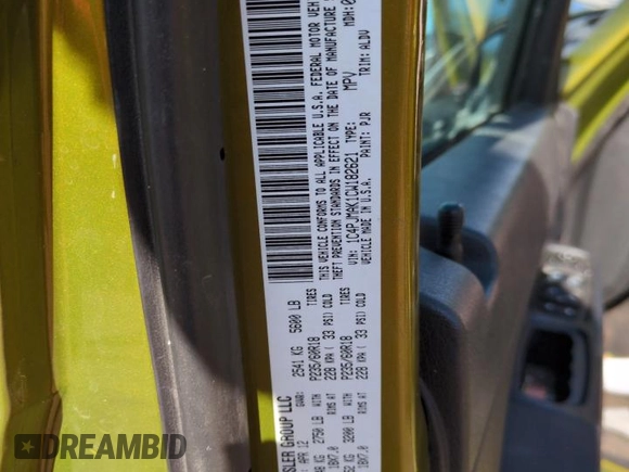 2012 Jeep Liberty Sport with VIN 1C4PJMAK1CW182621, listed as a Copart auction lot 52575175 with 134,727 mi miles and Salvage Title. Bid and sale history available at carsss.com. Image 12.