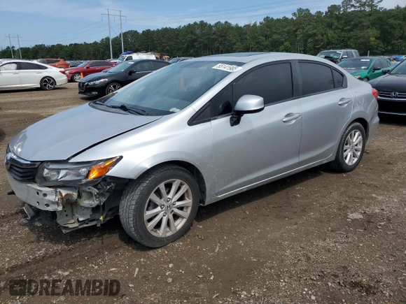 2012 Honda Civic EX with VIN 2HGFB2F84CH557055, listed as a Copart auction lot 55141985 with 174,379 mi miles and Salvage Title. Bid and sale history available at DreamBid. Image 1.