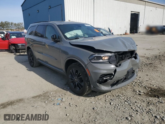 2021 Dodge Durango GT Plus with VIN 1C4RDJDG1MC750908, listed as a Copart auction lot 48904615 with 0 mi miles and Salvage Title. Bid and sale history available at carsss.com. Image 4.