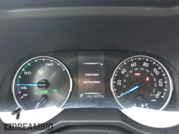 2022 Toyota RAV4 Hybrid XLE with VIN 2T3RWRFV1NW137075, listed as a IAAI auction lot 41652736 with 54,777 mi miles. Bid and sale history available at carsss.com. Image 7.