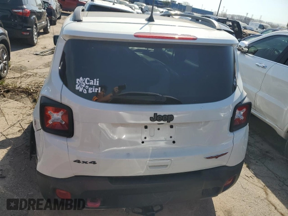 2020 Jeep Renegade Trailhawk with VIN ZACNJBC19LPL09240, listed as a Copart auction lot 52803075 with 70,698 mi miles and Non repairable. Bid and sale history available at DreamBid. Image 6.