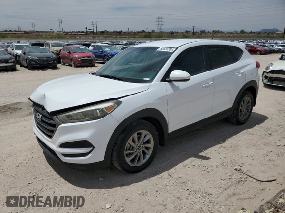 2016 Hyundai Tucson SE z VIN KM8J23A4XGU243394, wystawiony jako Copart lot #56556265 z przebiegiem 91 305 mil mil oraz Szkoda całkowita • Salvage title. Historia ofert i sprzedaży dostępna na DreamBid. Obrazek 1.