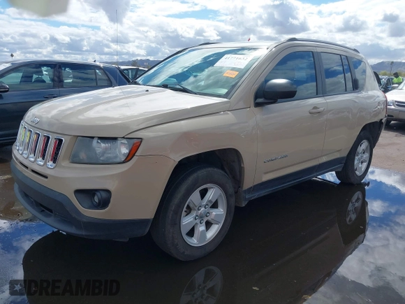 2017 Jeep Compass Sport with VIN 1C4NJCBA8HD187079, listed as a IAAI auction lot 41771632 with 202,484 mi miles and . Bid and sale history available at carsss.com. Image 2.