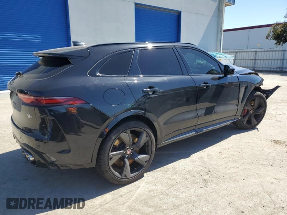 2023 Jaguar F-Pace SVR with VIN SADCZ2EE5PA711978, listed as a Copart auction lot 48968314 with 5,907 mi miles and Salvage Title. Bid and sale history available at DreamBid. Image 3.