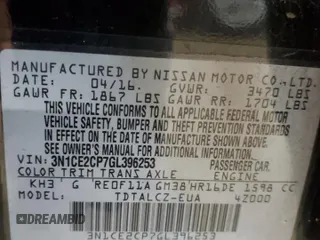 2016 Nissan Note SV с VIN 3N1CE2CP7GL396253, выставлен на аукционе Copart как лот 60818625 с пробегом 170 663 миль миль и Чистый • Clean title. История ставок и продаж доступна на DreamBid. Изображение 12.