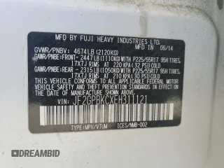 2014 Subaru Crosstrek Touring z VIN JF2GPBKCXEH311121, wystawiony jako Copart lot #78127634 z przebiegiem Nie podano mil oraz Szkoda całkowita • Salvage title. Historia ofert i sprzedaży dostępna na DreamBid. Obrazek 14.