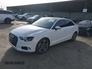 2018 Audi A3 Sedan Premium with VIN WAUAUGFF7J1069760, listed as a IAAI auction lot 41687581 with 70,980 mi miles. Bid and sale history available at carsss.com. Image 2.