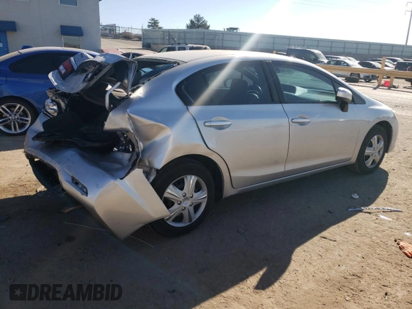 2014 Honda Civic LX with VIN 19XFB2F58EE059735, listed as a Copart auction lot 83698064 with 110,458 mi miles and Salvage Title. Bid and sale history available at carsss.com. Image 3.