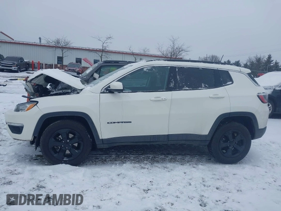 2019 Jeep Compass Latitude with VIN 3C4NJDBBXKT647665, listed as a IAAI auction lot 41327220 with 41,957 mi miles and . Bid and sale history available at carsss.com. Image 14.