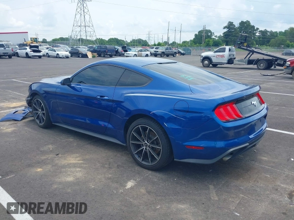 2018 Ford Mustang EcoBoost with VIN 1FA6P8TH7J5135251, listed as a IAAI auction lot 42567327 with 87,458 mi miles and . Bid and sale history available at DreamBid. Image 3.