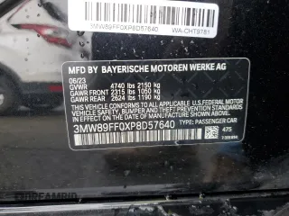 2023 BMW 3 Series 330i xDrive with VIN 3MW89FF0XP8D57640, listed as a Copart auction lot 45045985 with 24,368 mi miles and Salvage Title. Bid and sale history available at carsss.com. Image 13.