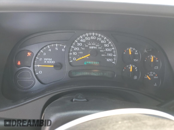 2005 Chevrolet Tahoe Z71 z VIN 1GNEK13T15R124591, wystawiony jako Copart lot #49549285 z przebiegiem 242 649 mil mil oraz Szkoda całkowita • Salvage title. Historia ofert i sprzedaży dostępna na DreamBid. Obrazek 9.