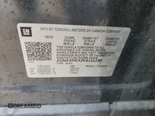 2019 Chevrolet Equinox Premier z VIN 2GNAXPEX2K6151230, wystawiony jako Copart lot #82354794 z przebiegiem 107 854 mil mil oraz Szkoda całkowita • Salvage title. Historia ofert i sprzedaży dostępna na DreamBid. Obrazek 14.