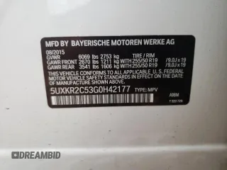 2016 BMW X5 sDrive35i z VIN 5UXKR2C53G0H42177, wystawiony jako Copart lot #51750125 z przebiegiem Nie podano mil oraz Szkoda całkowita • Salvage title. Historia ofert i sprzedaży dostępna na DreamBid. Obrazek 14.