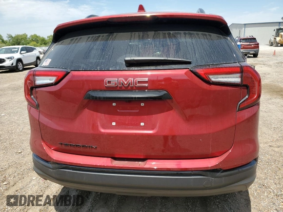 2024 GMC Terrain SLE with VIN 3GKALMEG2RL395277, listed as a Copart auction lot 53102155 with 746 mi miles and Salvage title. Bid and sale history available at DreamBid. Image 6.