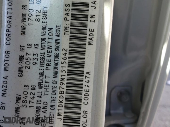 2021 Mazda CX-3 Sport with VIN JM1DKDB79M1515642, listed as a Copart auction lot 44647155 with 37,787 mi miles and Salvage Title. Bid and sale history available at carsss.com. Image 15.
