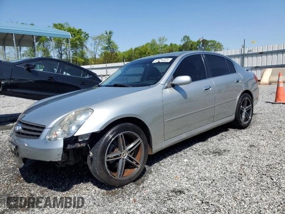 2005 Infiniti G35 with VIN JNKCV51F15M303608, listed as a Copart auction lot 51694325 with 186,375 mi miles and Salvage Title. Bid and sale history available at DreamBid. Image 1.
