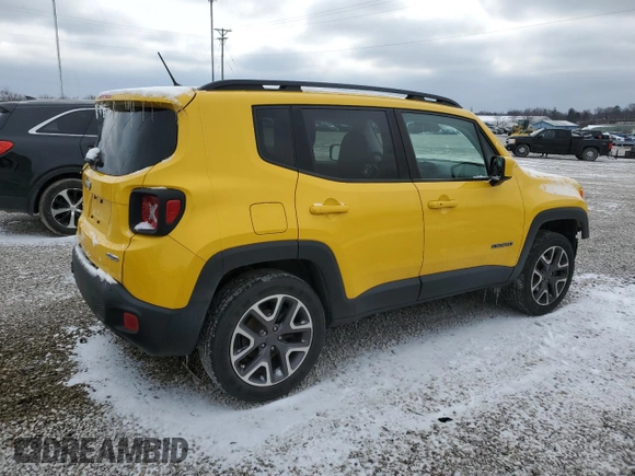 2017 Jeep Renegade Latitude with VIN ZACCJBBB4HPE72776, listed as a Copart auction lot 44373375 with 91,913 mi miles and Salvage Title. Bid and sale history available at carsss.com. Image 3.