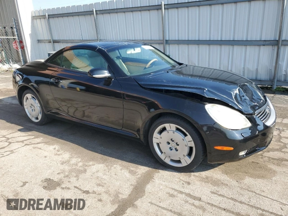 2002 Lexus SC 430 with VIN JTHFN48Y320002422, listed as a Copart auction lot 57104945 with 147,745 mi miles and Clean Title. Bid and sale history available at DreamBid. Image 4.