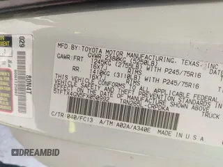 2015 Toyota Tacoma PreRunner with VIN 5TFTX4GN5FX050992, listed as a IAAI auction lot 42655156 with 66,502 mi miles and . Bid and sale history available at DreamBid. Image 9.