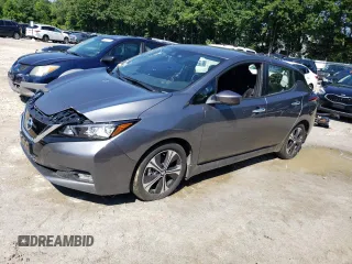 2022 Nissan LEAF SV with VIN 1N4AZ1CV3NC554636, listed as a Copart auction lot 50218794 with 21,462 mi miles and Salvage Title. Bid and sale history available at DreamBid. Image 1.