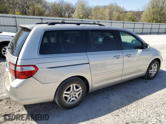 2005 Honda Odyssey EX-L with VIN 5FNRL38675B411705, listed as a Copart auction lot 50131575 with 142,480 mi miles and Salvage Title. Bid and sale history available at carsss.com. Image 3.
