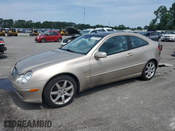 2003 Mercedes-Benz C 230 Kompressor with VIN WDBRN40J53A490800, listed as a Copart auction lot 60752955 with 53,819 mi miles and Salvage title. Bid and sale history available at DreamBid. Image 1.