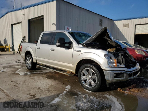 2018 Ford F-150 XL with VIN 1FTEW1CG8JFA88135, listed as a Copart auction lot 43628145 with 91,703 mi miles and Salvage Title. Bid and sale history available at carsss.com. Image 4.