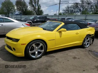 2014 Chevrolet Camaro LT with VIN 2G1FC3D36E9289852, listed as a Copart auction lot 54087505 with 111,182 mi miles and Salvage title. Bid and sale history available at DreamBid. Image 1.