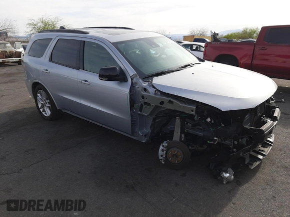2024 Dodge Durango GT Plus with VIN 1C4RDJDG9RC250776, listed as a Copart auction lot 51966175 with 8,104 mi miles and Salvage title. Bid and sale history available at DreamBid. Image 4.