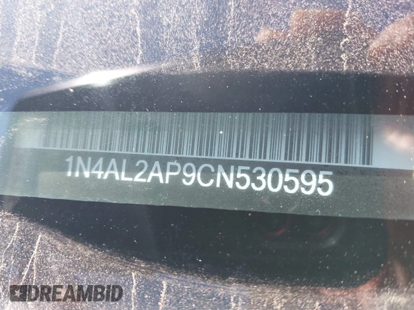 2012 Nissan Altima S with VIN 1N4AL2AP9CN530595, listed as a IAAI auction lot 41922490 with 149,915 mi miles and . Bid and sale history available at DreamBid. Image 9.