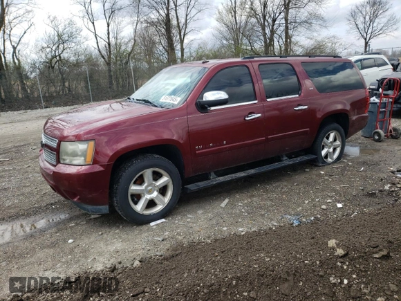 2008 Chevrolet Suburban LTZ with VIN 3GNFK16368G103448, listed as a Copart auction lot 51677845 with 202,586 mi miles and Clean Title. Bid and sale history available at carsss.com. Image 1.