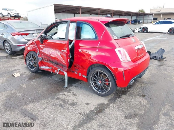 2015 FIAT 500 Abarth with VIN 3C3CFFFH1FT663315, listed as a IAAI auction lot 41794776 with 76,214 mi miles. Bid and sale history available at carsss.com. Image 3.