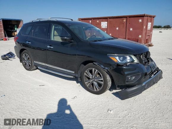 2019 Nissan Pathfinder S with VIN 5N1DR2MM7KC583616, listed as a Copart auction lot 44192815 with 51,097 mi miles and Salvage title. Bid and sale history available at DreamBid. Image 4.