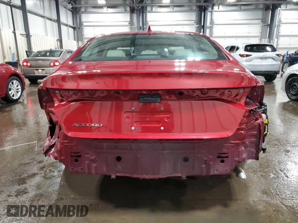 2023 Honda Accord LX with VIN 1HGCY1F25PA030752, listed as a Copart auction lot 47748475 with 20,885 mi miles and Salvage Title. Bid and sale history available at DreamBid. Image 6.