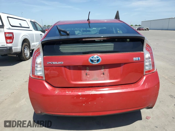 2012 Toyota Prius One with VIN JTDKN3DU0C1525597, listed as a Copart auction lot 54393245 with 234,066 mi miles and Clean Title. Bid and sale history available at carsss.com. Image 6.