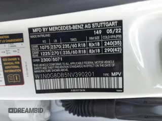 2022 Mercedes-Benz GLC 300 с VIN W1N0G8DB5NV390201, выставлен на аукционе IAAI как лот 42131813 с пробегом 32 377 миль миль и . История ставок и продаж доступна на DreamBid. Изображение 9.