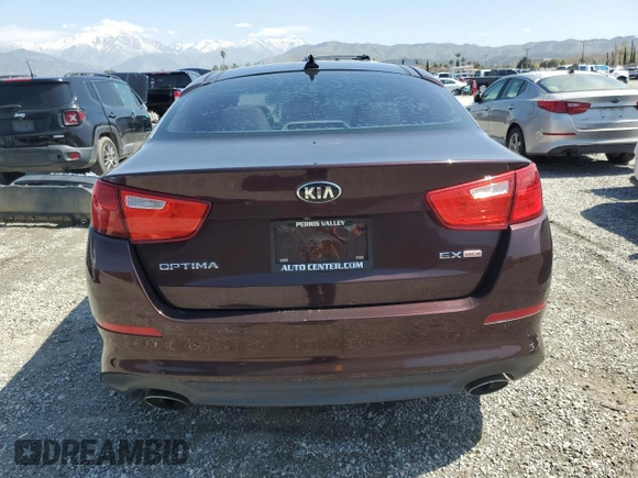 2014 Kia Optima EX with VIN 5XXGN4A71EG340072, listed as a Copart auction lot 49357955 with 177,486 mi miles and Clean Title. Bid and sale history available at carsss.com. Image 6.