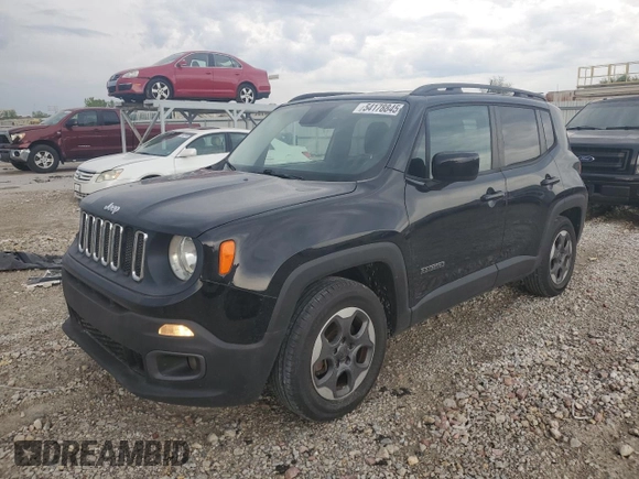 2015 Jeep Renegade Latitude with VIN ZACCJABH0FPB65418, listed as a Copart auction lot 54178845 with 98,103 mi miles and Clean Title. Bid and sale history available at carsss.com. Image 1.