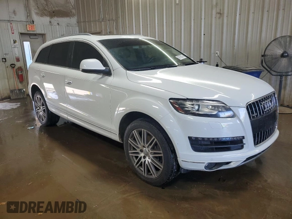 2014 Audi Q7 Premium Plus with VIN WA1LMAFE0ED018566, listed as a Copart auction lot 50705575 with 169,621 mi miles and Salvage title. Bid and sale history available at DreamBid. Image 4.