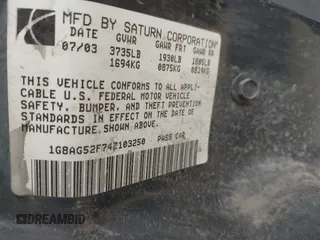 2004 Saturn ION ION 1 z VIN 1G8AG52F74Z103250, wystawiony jako IAAI lot #42161323 z przebiegiem 187 515 mil mil oraz . Historia ofert i sprzedaży dostępna na DreamBid. Obrazek 9.
