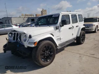 2022 Jeep Wrangler Unlimited Sahara with VIN 1C4JJXP68NW171569, listed as a Copart auction lot 58955445 with Not provided miles and Salvage title. Bid and sale history available at DreamBid. Image 1.