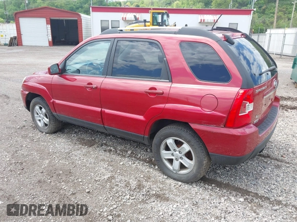 2009 Kia Sportage LX with VIN KNDJE723597634012, listed as a IAAI auction lot 42188447 with 205,040 mi miles. Bid and sale history available at carsss.com. Image 3.